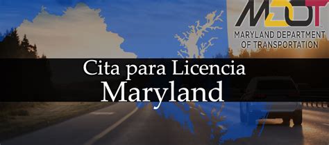 cita para licencia de conducir maryland|Maryland Drivers License